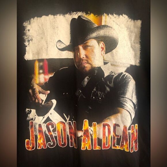 Jason Aldean Burn It Down Tour 2014 Jerzees Concert Tour Tshirt. Size XL - Picture 1 of 6